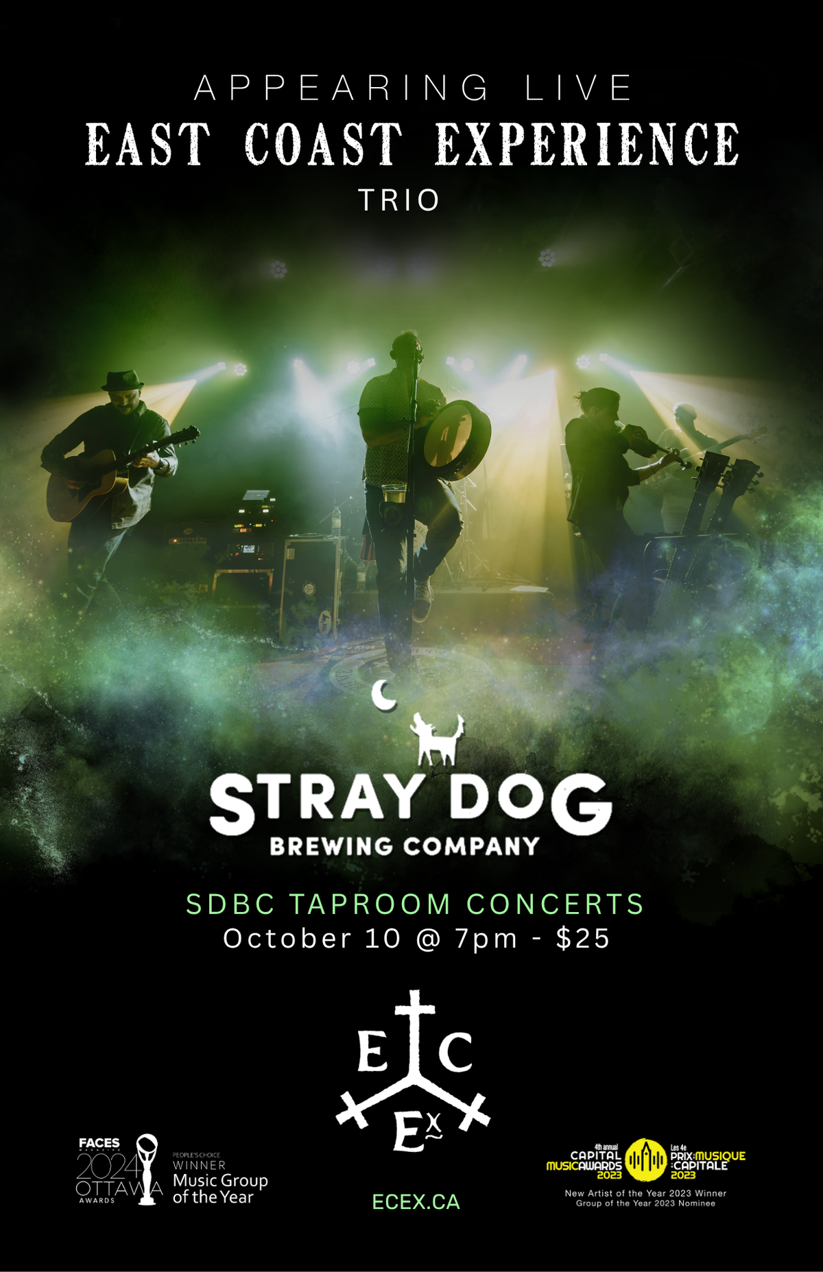 SDBC Taproom Concerts Presents - East Coast Experience Trio Oct 10, 7 pm doors show at 8 pm