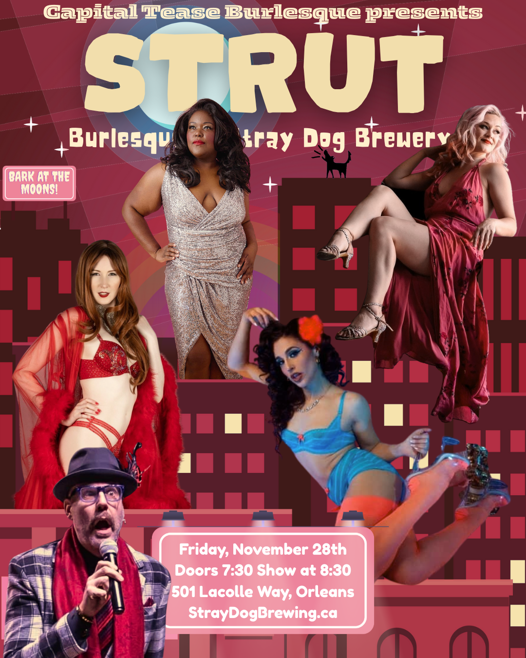 SDBC and Capital Tease Presents - Strut Burlesque - Bark at the Moons