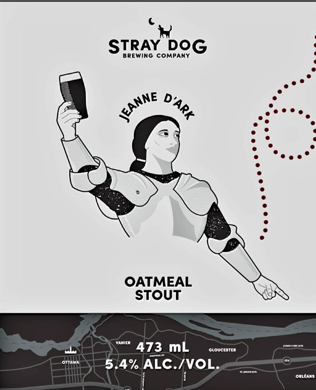 Jeanne D'ark - Oatmeal Stout 5.4% abv, 473ml  - espresso, chocolate, full bodied