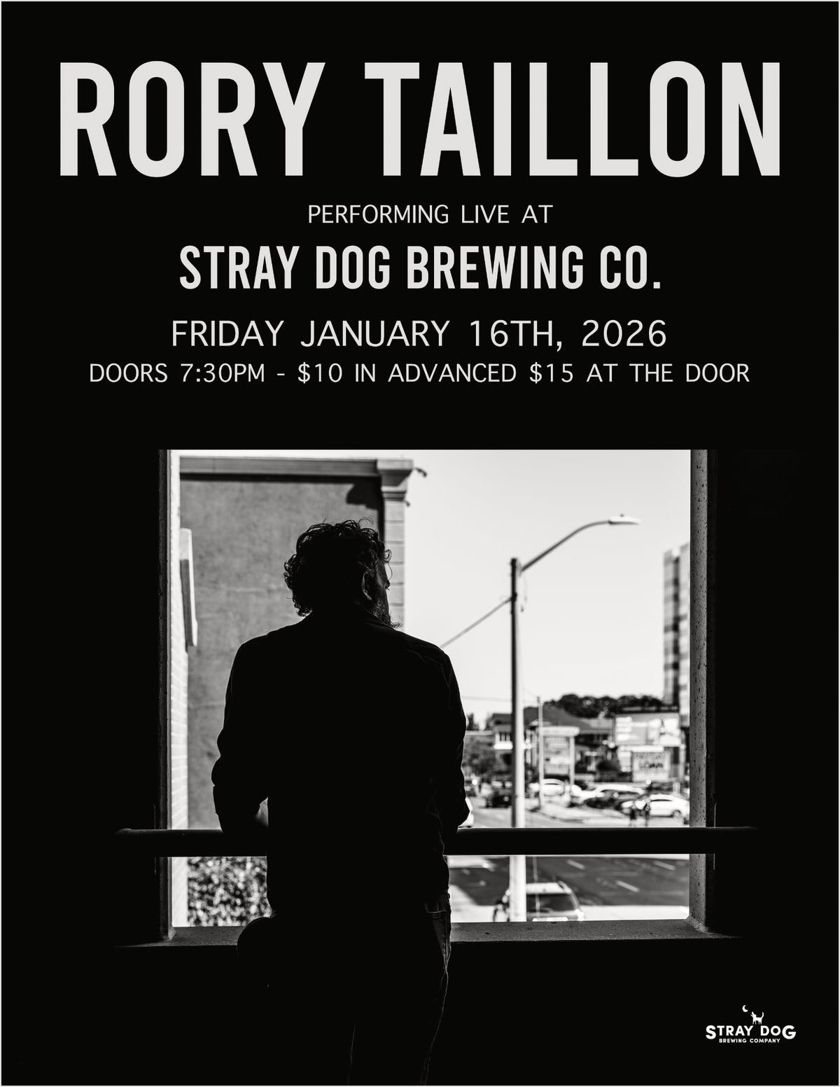 SDBC Taproom Concerts Presents - Rory Taillon