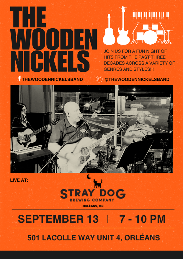 SDBC Taproom Concerts Presents - The Wooden Nickels - Sept 13 (19+)
