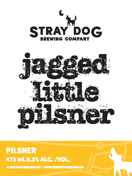Jagged Little Pilsner - Czech-style pilsner. 5.2%abv, 473ml
