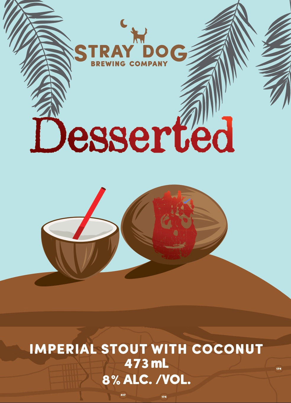 Desserted - Imperial Stout w/toasted coconut - 8% abv, 473ml can - nutty, chocolate, silky